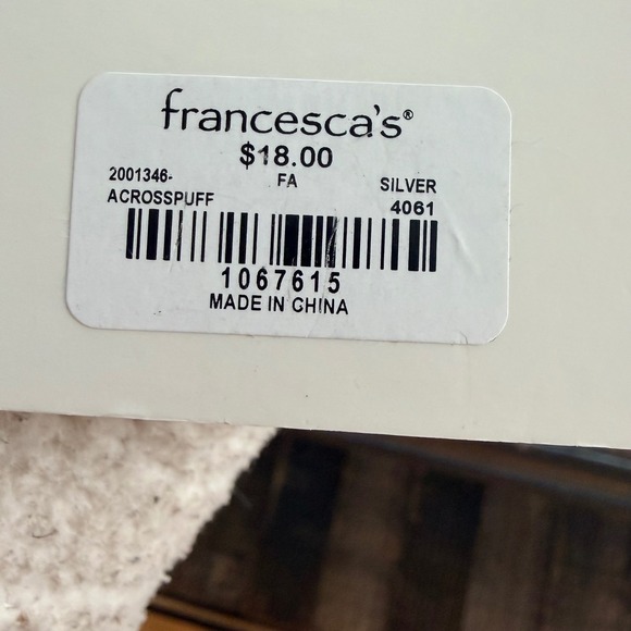 Francescas Silver Puffy Heart Multi Chain Bag Charm Keychain New - Picture 3 of 3